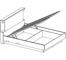 Двуспальная кровать Бьёрк 160 P с подъемным механизмом Двуспальная кровать Бьёрк 160 P с подъемным механизмом