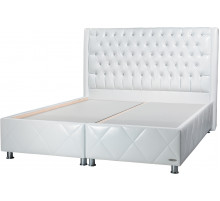 Двуспальная кровать с подъемным механизмом и мягким изголовьем Флора FLORA в кожзаме D0195