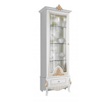 Витрина однодверная в гостиную Стелла (белый золото) Витрина однодверная в гостиную Стелла (белый золото)