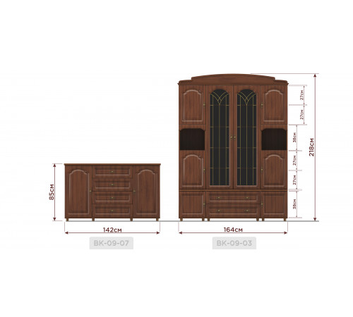 Комод для гостиной Романтика ВК-09-07