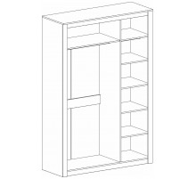 Трехстворчатый шкаф для одежды с зеркалом Даллас Трехстворчатый шкаф для одежды с зеркалом Даллас