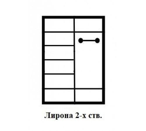 Двухстворчатый шкаф для одежды Лирона MUR-103-05 st Двухстворчатый шкаф для одежды Лирона MUR-103-05 st