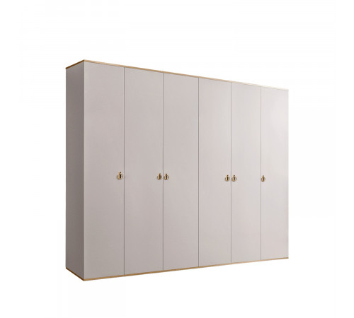 Шестистворчатый шкаф для одежды  Rimini РМШ2/6 (слоновая кость) Шестистворчатый шкаф для одежды  Rimini РМШ2/6 (слоновая кость)