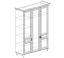 Трехдверный шкаф для одежды Прованс 404