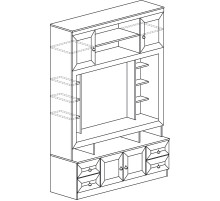 Стенка в гостиную Инна 603 светлая Стенка в гостиную Инна 603 светлая