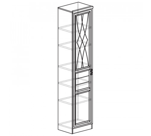 Шкаф комбинированный Лира 42 темный Шкаф комбинированный Лира 42 темный