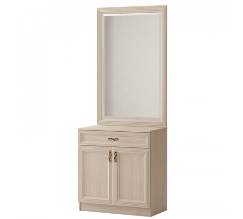 Тумба с зеркалом для прихожей Лира 59 светлая Тумба с зеркалом для прихожей Лира 59 светлая