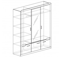 Трехдверный шкаф для одежды Ронда 310 Трехдверный шкаф для одежды Ронда 310